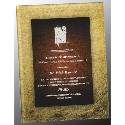 Gold and Burgundy Acrylic Art Plaque Award