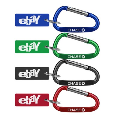 Rectangular Aluminum Key Holder & Dog Tag w/Carabiner