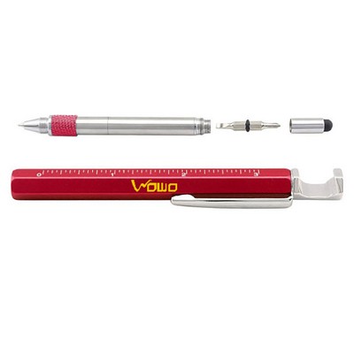 Metal Multitool Ballpoint Pen w/Opener