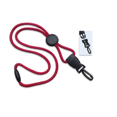 1/4" Blank Detachable Lanyard w/D-tach Plastic Swivel Hook (Red)