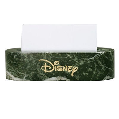 Jade Leaf Green Oval Business Card Holder