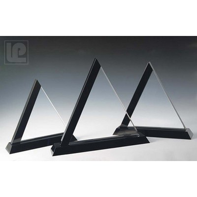 Triangle Optical Crystal Award 8"H