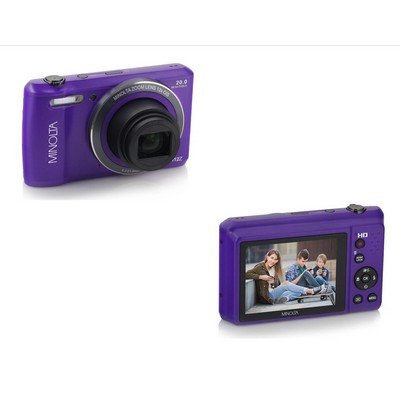 Minolta® Purple 20Mp HD Digital Camera w/12x Zoom