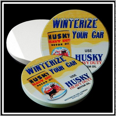 Absorbent Stone Car Coaster (2.5" Diameter) - Full Bleed Print