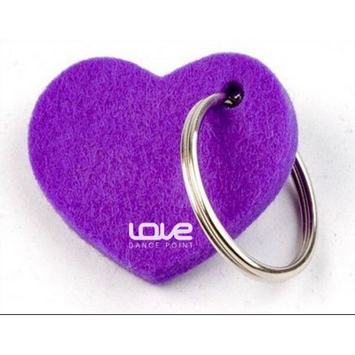 Heart Shaped Felt Key Chain