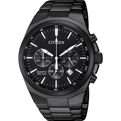 Citizen Men's Quartz Chronograph Black Watch w/Black Dial