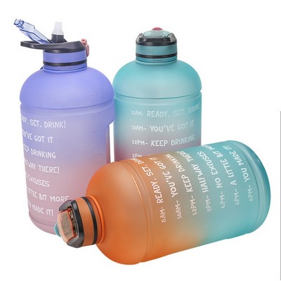 Large 1 Gallon Motivational Water Bottle Leakproof BPA Free Sports Water Jug