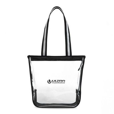 Sigma Clear Zippered Tote - Clear