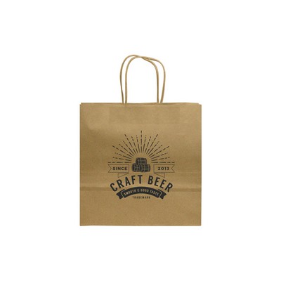 Kraft Paper Shopping Bag (10"x5"x10")