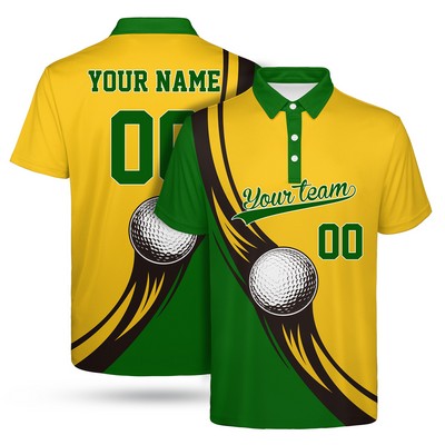 Custom Full Color Dye Sublimation Performance Polo Shirt