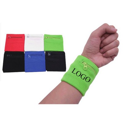 Towel sweat wristband with zipper