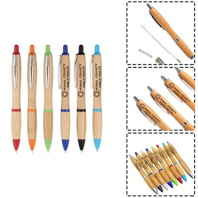 Bamboo Retractable Promotional Ballpoint Pen