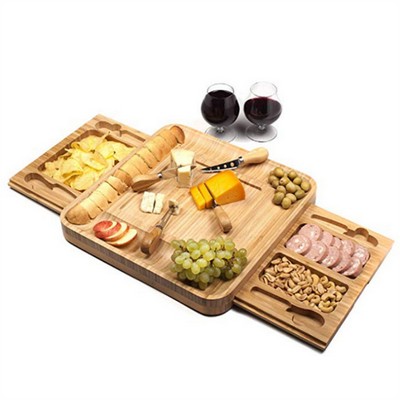 Bamboo Cheese Board w/Drawer