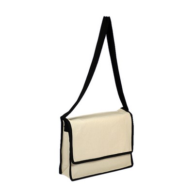 Canvas Messenger Bag - Blank (13" x 13" x 3")