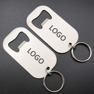 Metal Key Tag With Bottle Opener