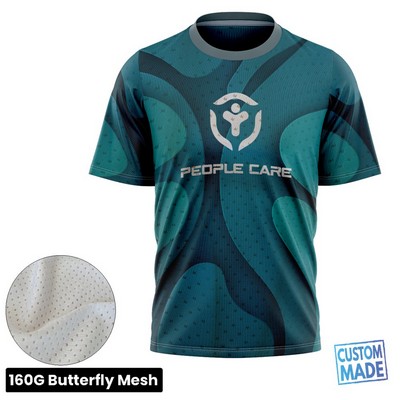 Unisex Sublimation Performance Grade Short Sleeve T-Shirt - 160G Butterfly Mesh