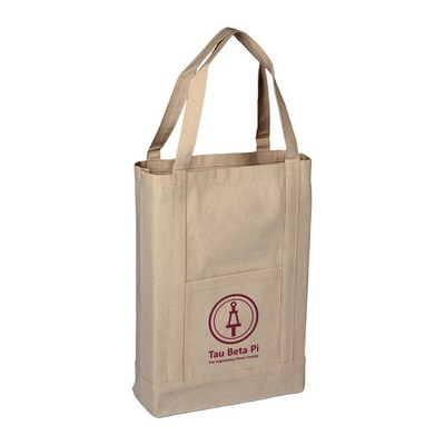 10 oz. Cotton Canvas Reusable Tote Bag w/ Handles & Pocket