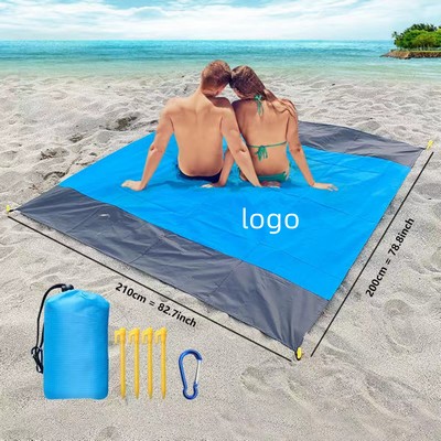 Beach Blanket, 78.8''*82.7'' Large Sandproof Beach Blanket for 4-7 Adults, Lightweight Portable Beac