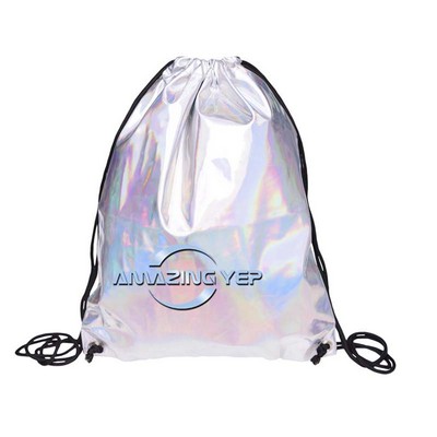 3D Digital Printing Breathable PU Drawstring Backpack