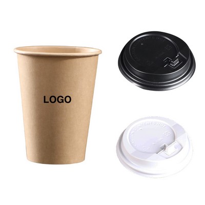 9 oz Disposable Coffee Cup With Lid