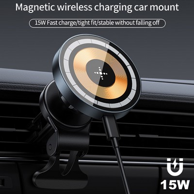 15W Magnetic Car Mount Wireless Charger !