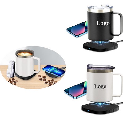 Mug Warmer And Wireless Charger Set