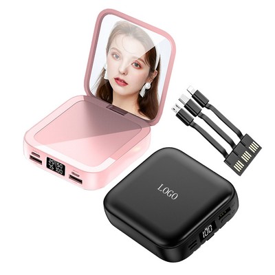 6000 mAh Power Bank With Make-up Mirror