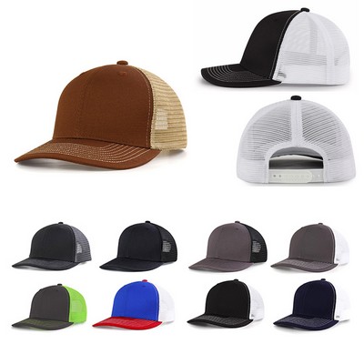 Premium Color Block Trucker Cap