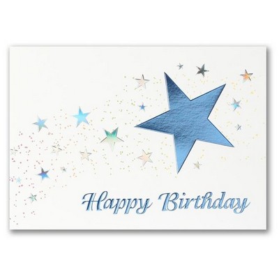 Shimmering Stars Birthday Card