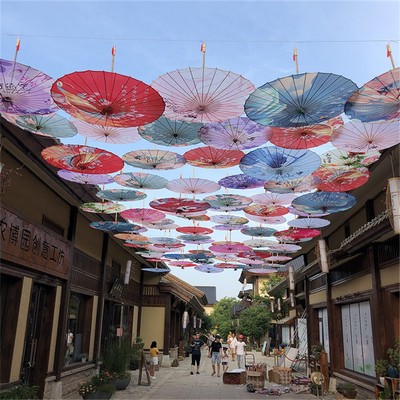 Handmade Paper Umbrella with Colorful Designs