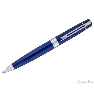 Sheaffer 300 Glossy Blue Barrel with Chrome Trim Ball Point