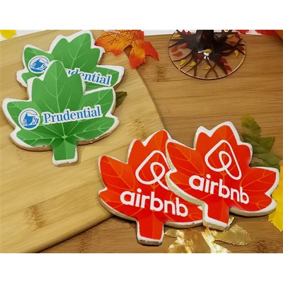 4" Leaf Shaped Logo Sugar Cookie