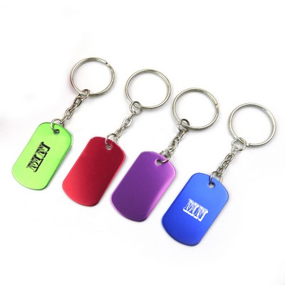 Aluminum Dog Tag Key Chain