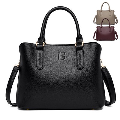 PU Satchel Bag And Simple Shoulder Handbag For Women