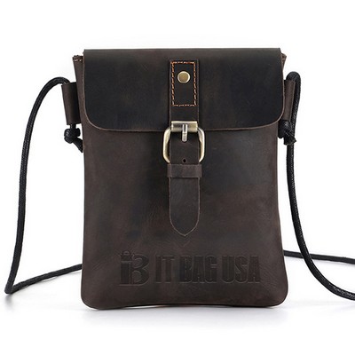 Genuine Leather Small Crossbody Bag for Men