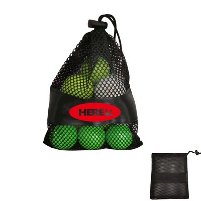 Mesh Drawstring Bag With Clip