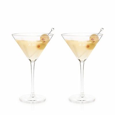 Stemmed Crystal Martini Glasses by Viski®