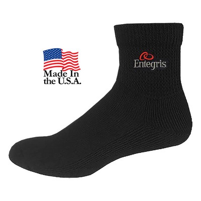 Non Binding Cotton Blend Athletic Quarter Socks