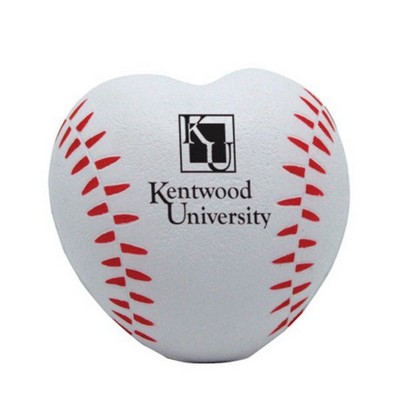 PU Baseball Heart Stress Ball