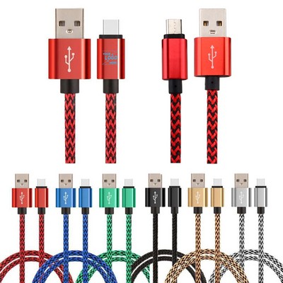 47 Inch Nylon USB Data Cable