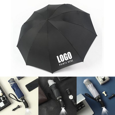 Umbrella w/ LED Light Handle