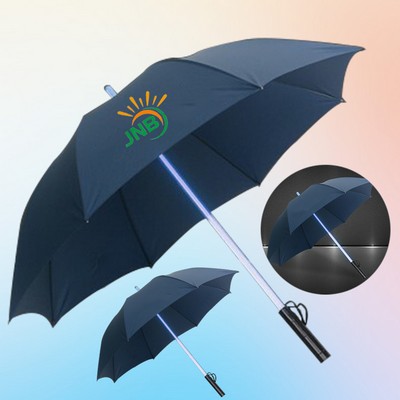 Illuminated Rain Umbrella with LED Handle