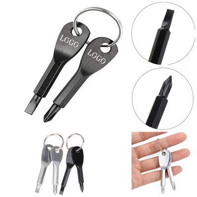 Mini Screwdriver With Keychain/Ring