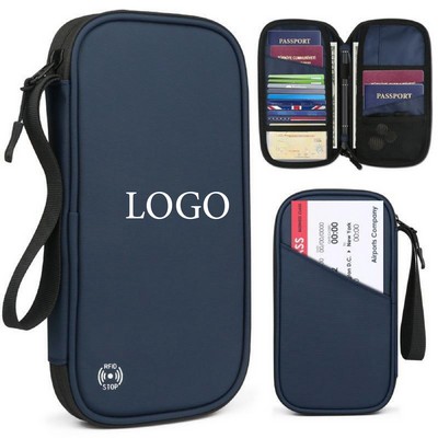 Nylon Passport Holder with Zipper