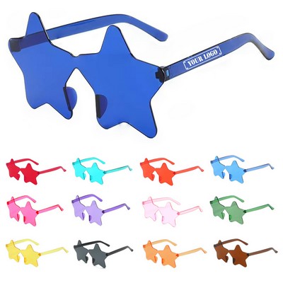 Star Shaped Unisex Rimless Sunglasses