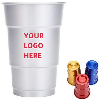 MOQ 100Pcs 16oz Recyclable Aluminum Party Cup