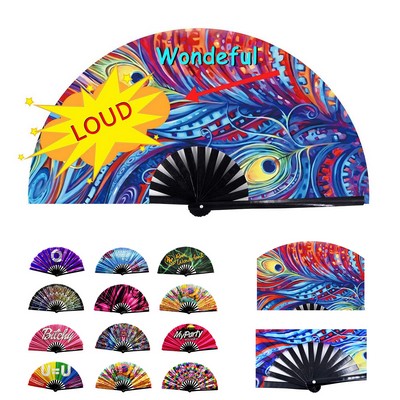 Nylon Cloth Fabric Hand Fan