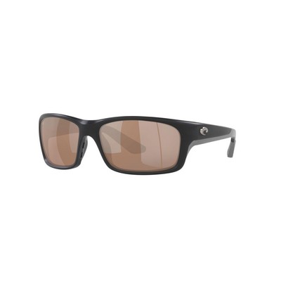 Costa Del Mar® Jose Pro Matte Black/Copper Silver Mirror Polarized Sunglasses