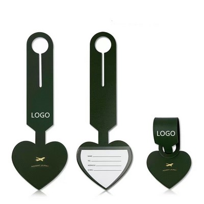 Heart Sharp Leather Luggage Tags For Suitcase