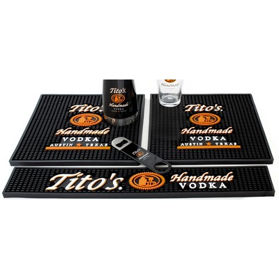 Custom Bar Counter Mat - Heavy Duty Molded Service Matting - 14"x9".25"